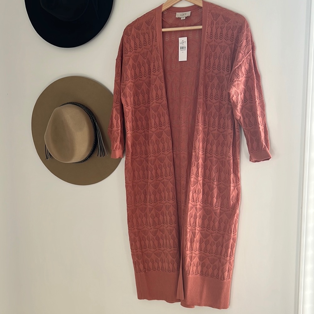 LOFT Dusty Rose Cardigan Size M New With Tags